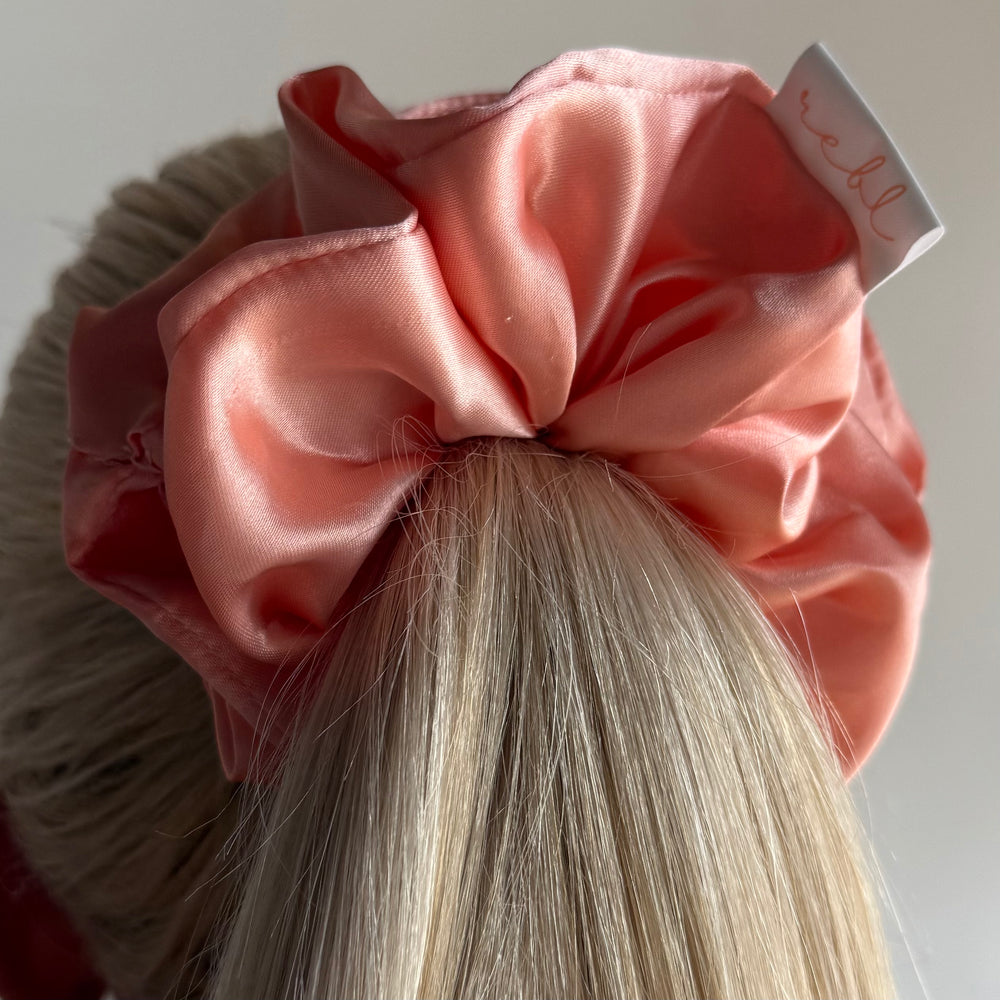 REBL Statement Silk Scrunchie in Apricot