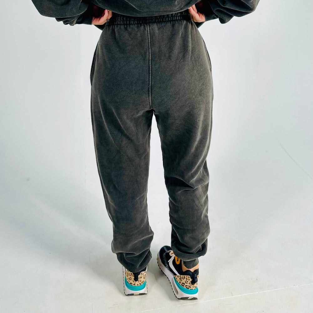 r.e.b.l Signature Blackened Pearl Acid Wash Joggers