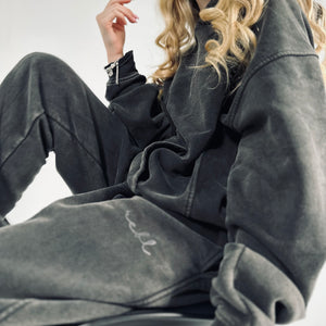 *** PRE ORDER ITEM *** r.e.b.l Signature Blackened Pearl Acid Wash Joggers