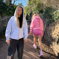 Load image into Gallery viewer, *** PRE ORDER ITEM *** r.e.b.l Signature Marl Grey Full Zip Luxe Hoodie
