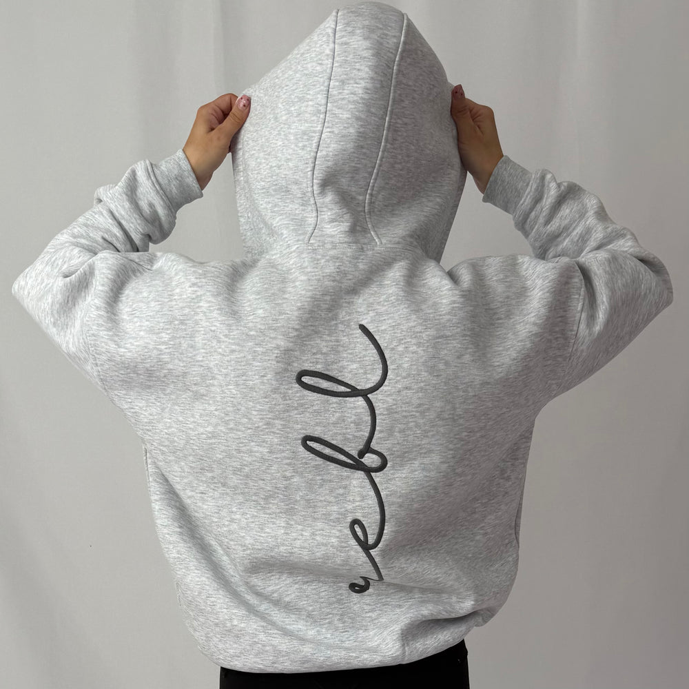 *** PRE ORDER ITEM *** r.e.b.l Signature Marl Grey Full Zip Luxe Hoodie