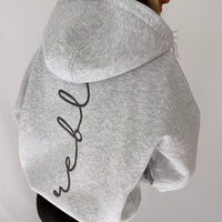 Load image into Gallery viewer, *** PRE ORDER ITEM *** r.e.b.l Signature Marl Grey Full Zip Luxe Hoodie
