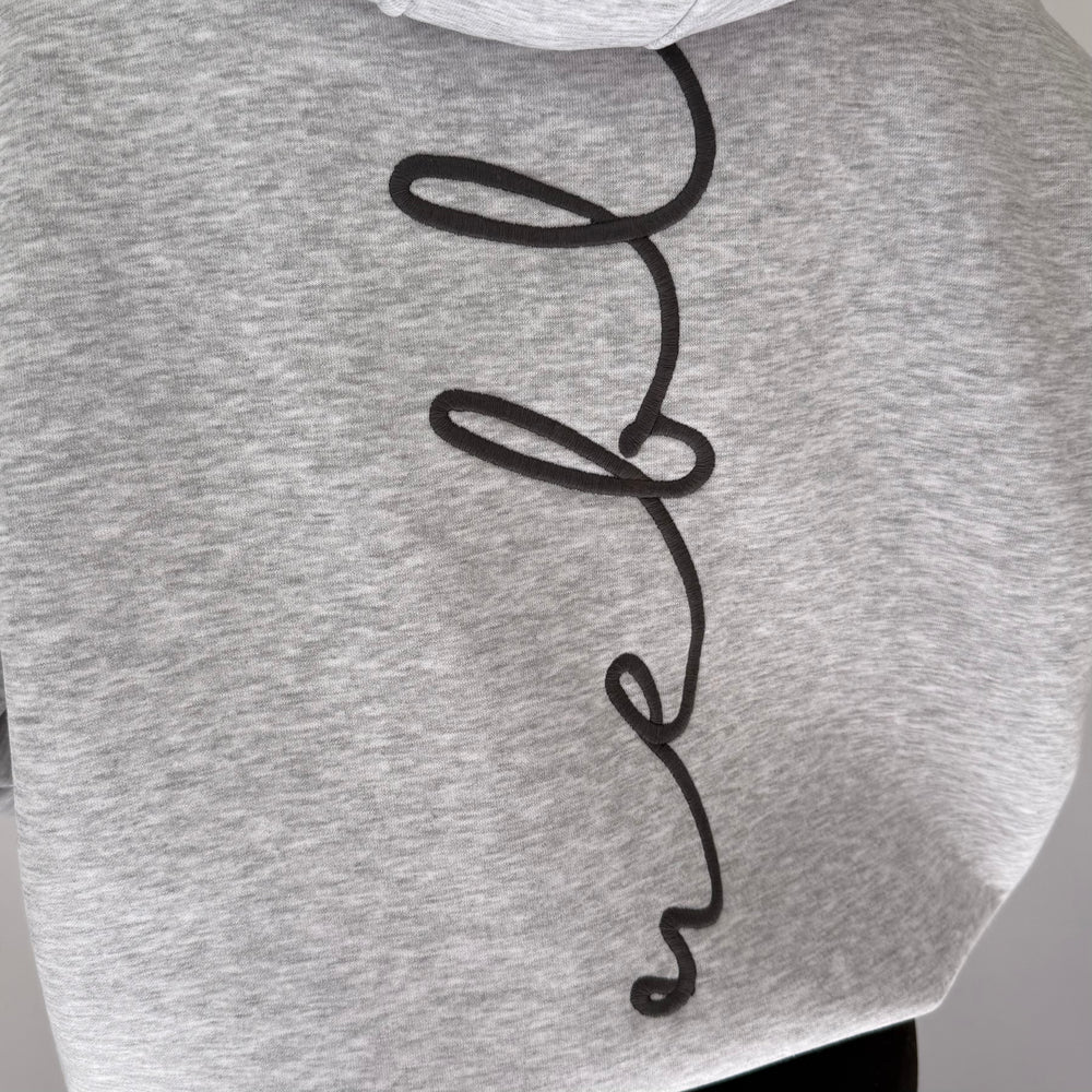 *** PRE ORDER ITEM *** r.e.b.l Signature Marl Grey Full Zip Luxe Hoodie
