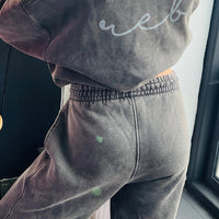 Load image into Gallery viewer, r.e.b.l Signature Blackened Pearl Acid Wash Joggers
