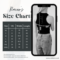 Load image into Gallery viewer, The r.e.b.l Racer&#39;s - Luxe White Racerback Vest Top
