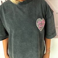 Load image into Gallery viewer, r.e.b.l Acid Wash Grey Baby Girl Oversized Tee

