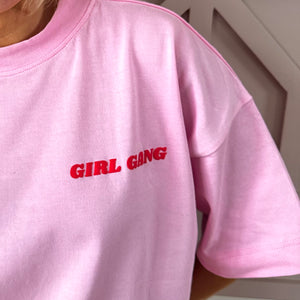 r.e.b.l Bubblegum Pink Girl Gang Oversized Tee