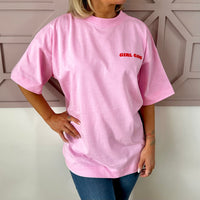 Load image into Gallery viewer, r.e.b.l Bubblegum Pink Girl Gang Oversized Tee
